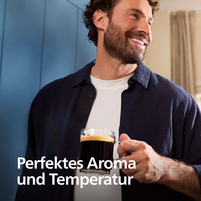 Fully automatic coffee machine 5400 Series EP5447/90 LatteGo 12 coffee specialties and 4 user profiles Black/Chrome